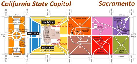 california state capitol map.
